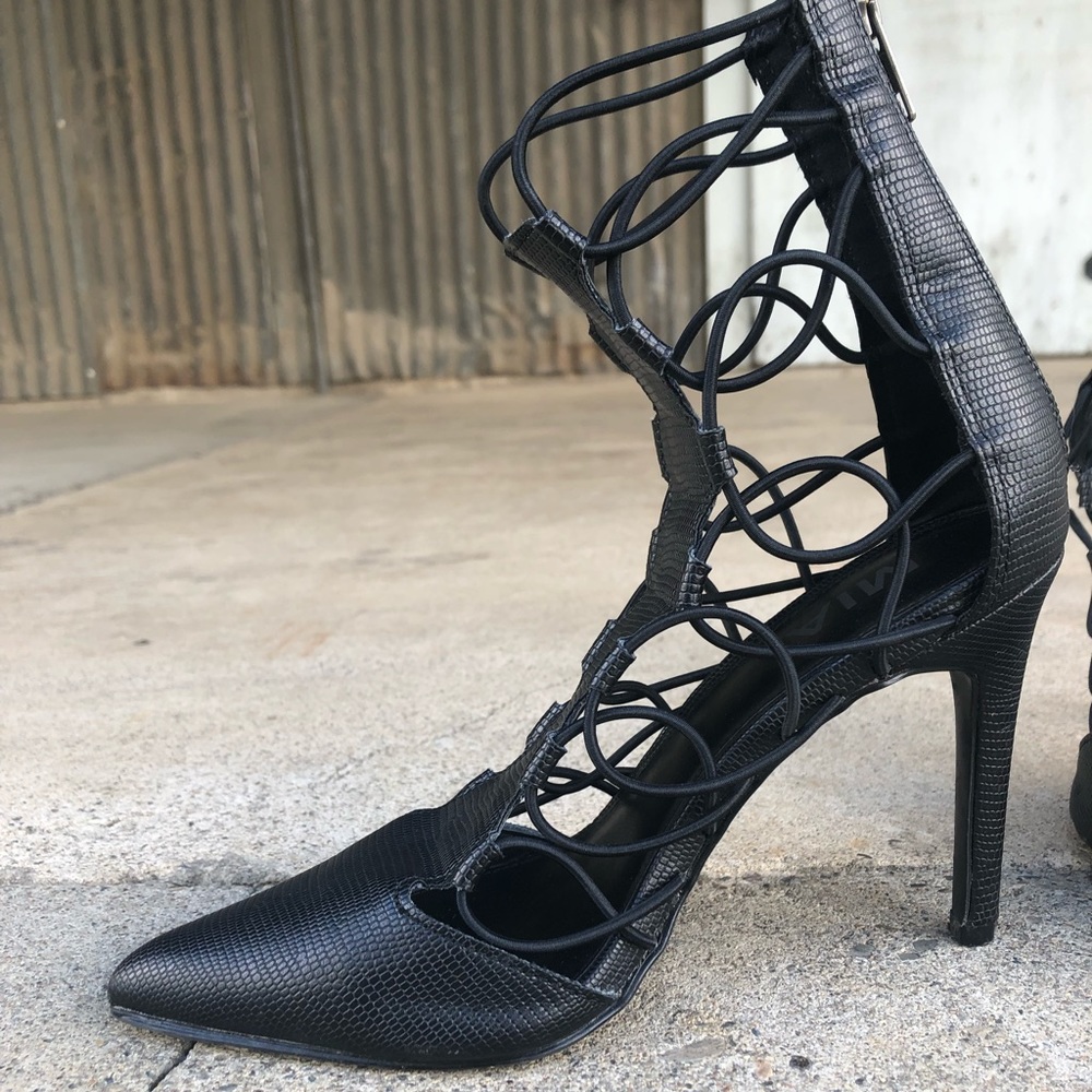Stiletto Black Heels ⚡️ with corset details